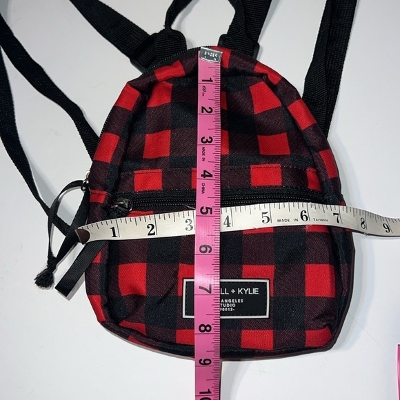 Kendal & Kylie Plaid Red & Black Mini Backpack Academia Gilmore Girls Preppy - Picture 7 of 10